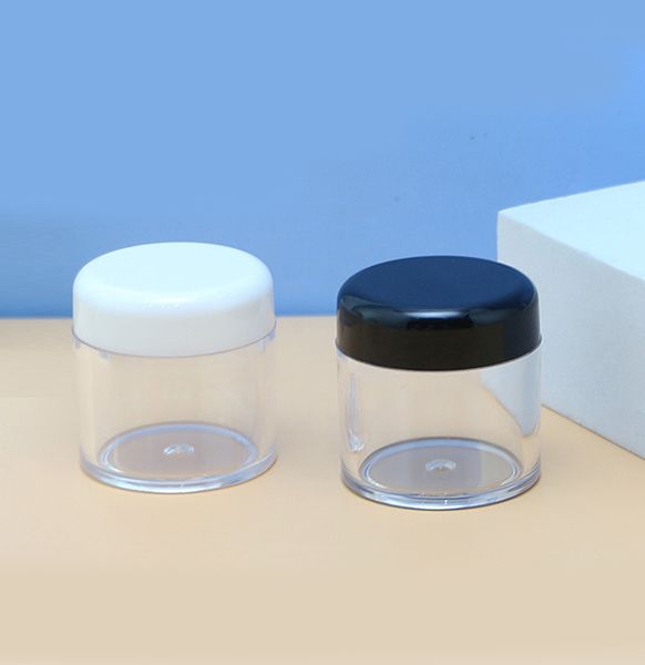 Pot vide en plastique transparent ps, pot d'emballage cosmétique en acrylique pour crème, conteneurs de 40g avec couvercles