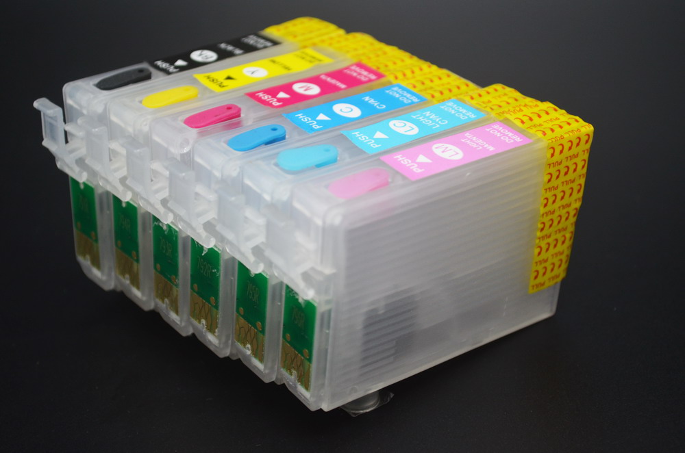 Cartouche d'encre de recharge vide 85N avec puce de réinitialisation automatique pour imprimante Epson stylet photo T60/1390/R330, 6 pièces/ensemble