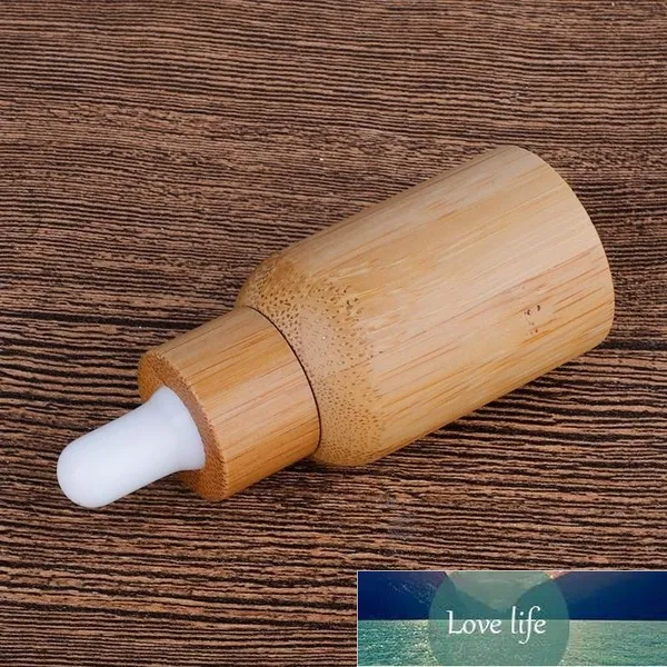 Bouteille compte-gouttes en verre de bambou rechargeable vide bouteilles d'huile essentielle avec Pipettes maquillage cosmétique échantillon conteneur Mar27