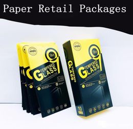 Cajas de papel de paquete minorista vacío 10 piezas en cada paquete de caja barata para un protector de pantalla de vidrio templado premium de 9h iPhone Samsung H7921767