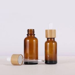 Lege druppelflesjes voor huidverzorging voor cosmetica Etherische olie Tonerfles Amber helder glazen verpakkingsflessen Iowoc