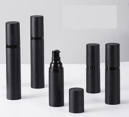 Lege spuitpomp fles zwart frosted als plastic airless lotion flessen 15ml 30ml 50 ml cosmetische subbottle SN2580