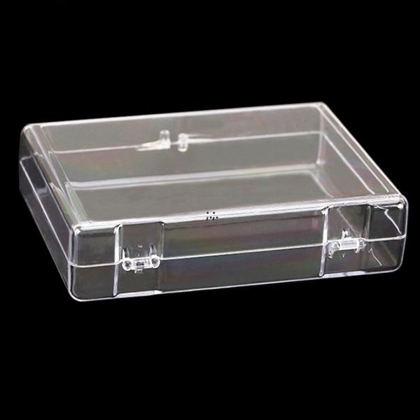 Vacío caja transparente transparente sellado paquete de pantalla plástico rectangular jugando tarjetas de visita caja de almacenamiento rre12716