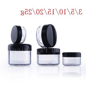 vide transparent petit pot d'affichage en plastique rond clair pot de crème cosmétique récipient de baume Mini emballage de récipient d'échantillon Pktxt