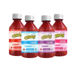 Empty Wonder Cannalean Infused Syrup Plastic Bottle Packaging 1000mg Mix 4 flavors Cherry Blue Watermellon