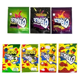 Paquetes vacíos con cremallera Mylar Bag 600MG Sour Tropical Strong Sealing Bags Wiiww