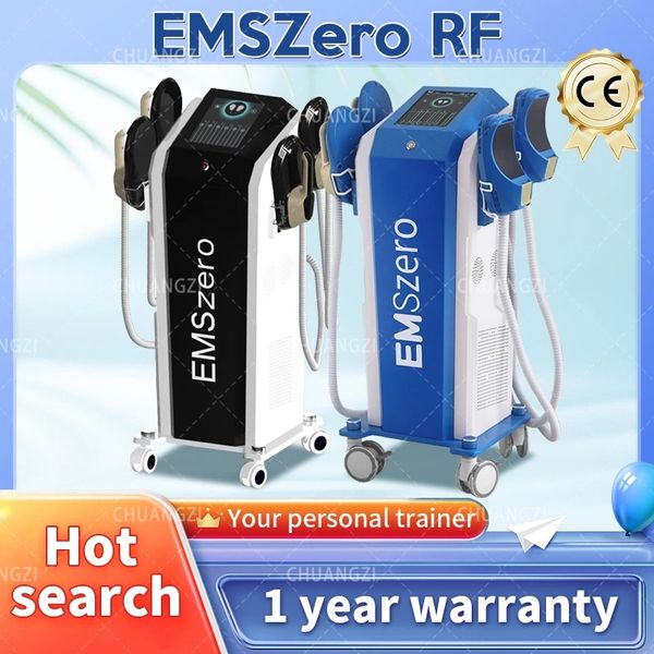 Equipo de RF más vendido de EMS Máquina para esculpir músculos corporales EMSzero 14 Tesla de 6000 W con 4 manijas de RF y almohadilla de estimulación pélvica opcional