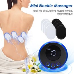 EMS Body Massager Actual Músculo Pulso Eléctrico Masajeador Parche Electrodo Gel Pads Tens Back Camilla Masajeador Cervical 240202