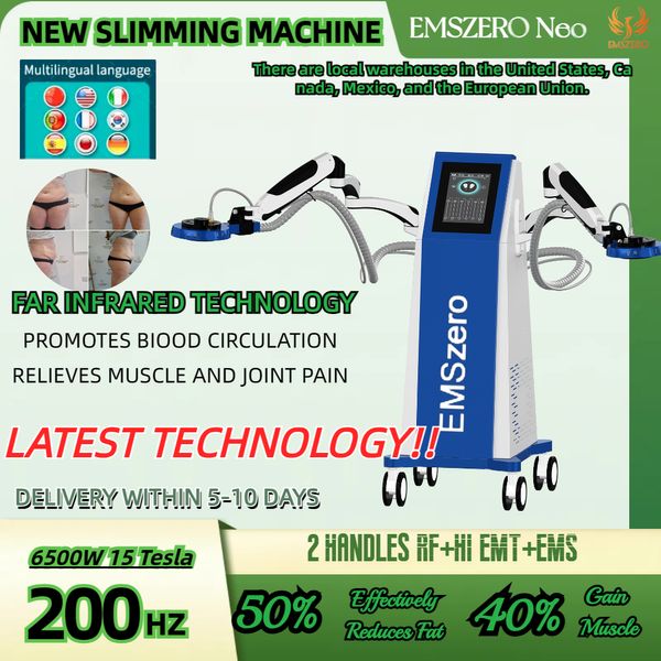 EMS-Culpt Neo Slimming Emszero 15 Tesla 4800W 2 Poigure infrarouge Stimulation électromagnétique Muscle Augmentation des graisses Faute