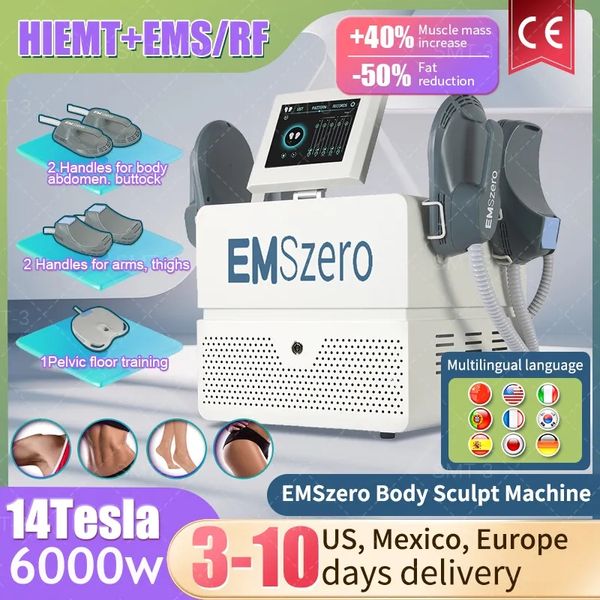 EMS DLS-EMSLIM Neo 14Tesla 6000W Salut-emt Sculpt Machine Nova Stimulateur Musculaire Équipement De Massage Du Corps pour Salon EMSzero