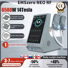 EMS DLS-EMSLIM Neo 14Tesla 6500W Hi-emt Sculpt Machine Nova Estimulador muscular Body Shaping Equipo de masaje para salón