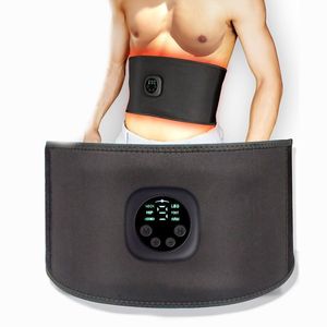 EMS Elektrische buiklichaam afslankriem Tailleband Smart Buikspierstimulator Abs Trainer Fitness Afvallen Vetverbranding 220408