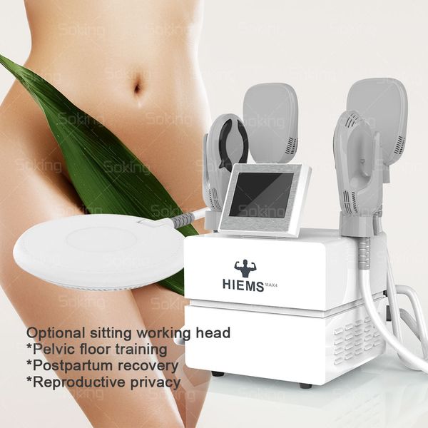 Ems Emt Machine amincissante Stimulateur musculaire électrique Élimination de la cellulite Équipement de sculpture Hiemt 4 poignées Système électro-magnétique focalisé à haute intensité Emslim