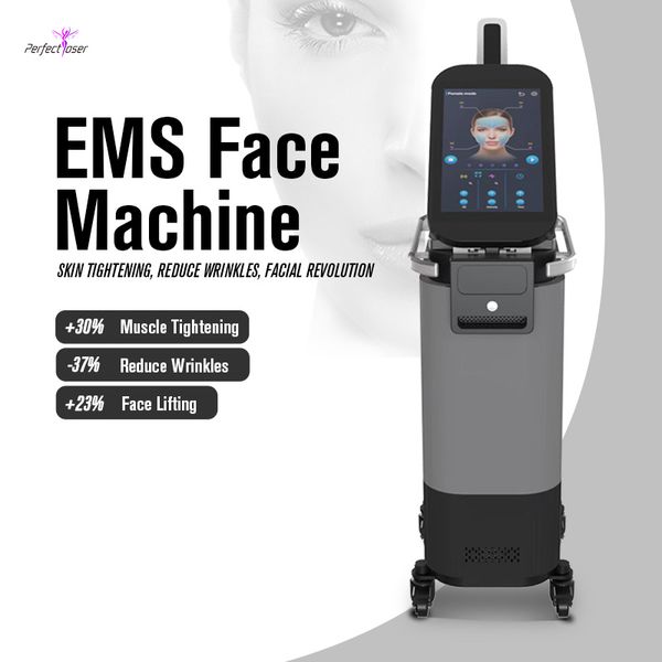 EMS Lifting du visage Massage Ascenseur Affaissement de la peau Visage Amincissant Professionnel indolore Approuvé par la FDA Salon de beauté Utilisation PE-Face Lift Machine de beauté anti-âge