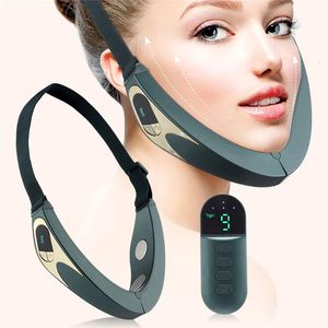 EMS visage masseur LED Pon thérapie microcourant Vibration levage supprimer Double menton peau resserrement dispositif de soins de beauté 240111