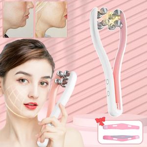 EMS Gezicht Massager Roller Y Vorm Lifting Apparaat V Dubbele Kin Remover Huidverzorging Thuisgebruik Beauty Tool 240118