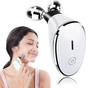 EMS gezichtsapparaat Skin Trachering Machine Face Massager Roller voor lift Wrinkle Removal Anti Aging Rejuvenation 240425