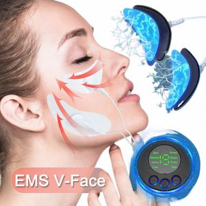 EMS Masseur facial pour le visage Stimulateur musculaire Lifting du visage Pulse Électrique V-Face Slim Beauté des yeux Rides Remover Peau Serrer G5lH #