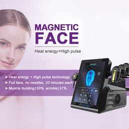 Ems Facial Sculpting Machine RF Chaleur Énergie Magnétique Visage Muscle Tonifiant Vline Visage Lifting Peau Resserrement Élimination des Rides Machine Anti-âge