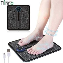 EMS Foot Massager Mat Electric Health Care tens fisioterapia massageador pes musculaire terapia fisica massage salud muscle relax 220512212u L230523