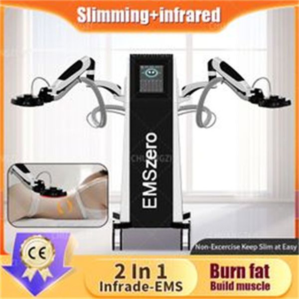 EMS Infrared Vacuum Therapy Machine Body Shaping 2 Poignée Emszero Neo Muscle Fitness 14 Tesla RF Équipement amincissant électromagnétique