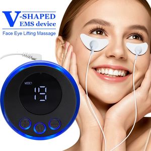 EMS Massager Gezicht Spierstimulator Lifting Huid Draai Puls Elektrische V-Gezicht Slanke Oog Schoonheid Rimpel Remover 231225