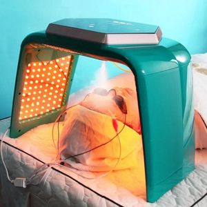 EMS MICRO -elektriciteit LED Therapie Machine Green Design 7 Colors UV Lamp Nano Spray Mask Foton LED Light Panel Apparaat