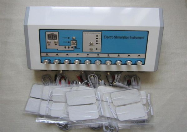 Máquina de adelgazamiento eléctrica Estimulador muscular EMS, dispositivo de electrodos Tens de ondas rusas para perder peso 9410410