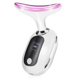 EMS Neck Beauty Device LED Pon Face Microcourrent Skin Soule qui soulève un dissolvant de rides rares réduisez le double menton 240430