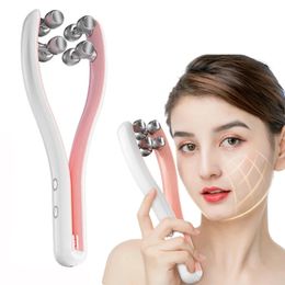 EMS rouleau masseur électrique microcourant visage minceur à main Anti-rides soins de la peau lifting serré dispositif de beauté 240313