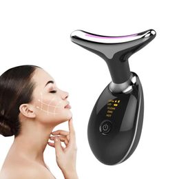 EMS Thermal Necy Souçage et serrer le masseur électrique Microcurrent Retors des rides LED Pon Face Beauty Beauty Skin Care Massage 240417