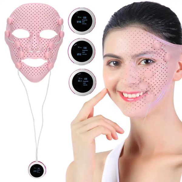 EMS Vibration Masque Facial Anti-rides Aimant Massage SPA Acné Rides Thérapie Menton Joue Soulever Mince Salon de Beauté 240108