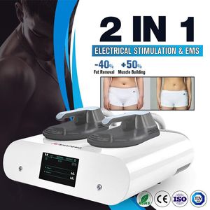 Emslim Stimulation Musculaire Minceur Machine Portable EMS Body Sculpt Électromagnétique Body Sculpting Élimination des Graisses Build-Muscle Device 2 Poignées Butt Lifting