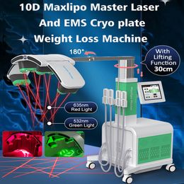 Neo Laser Lipo Vet Dolver Cellulitis Verwijdering 10D Maxlipo Diode Laser Body Contouring Machine 532NM 635 Nm Lipolaser Cold Laser Beauty Equipment 4 EMS Cryo Pads