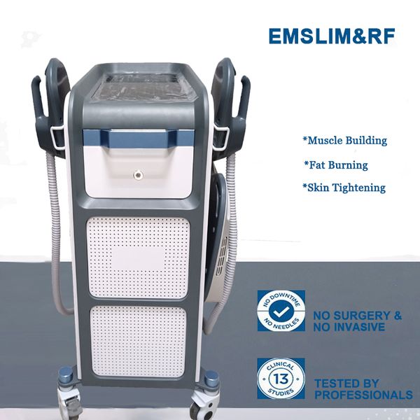 Emslim neo rf hi emt máquina de escultura muscular delgada hiemt quema de grasa ems entrenador de cadera estimulador de músculos abs fitness dispositivo de glúteos 2 manijas