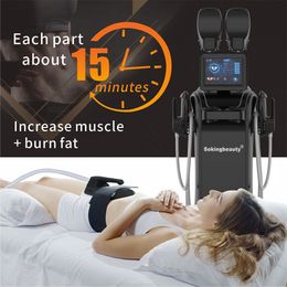 Emslim Nova spierstimulator EMS Body Slanching Sculpting Machine 4 handgrepen Neo RF elektromagnetische heup lift vetverlies vormgevende hiEMT -machines en logo aanpassen