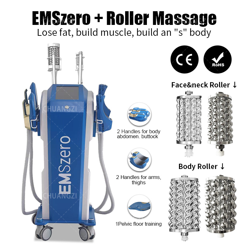 EMSzero 30000 Frequenz Hochintensiver, muskeleffizienter 14Tesla 6500W Roller DLS-EMSLIM Fatating Burning Körperformungsmaschine