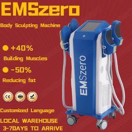 Emszero Electronic Body Shaper Reductor de grasa 14 Tesla EMS RF 2/4/5 Manijas del dispositivo de estimulación de la máquina del músculo esculpido del adelgazamiento Instrumento de belleza en el hogar