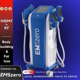 EMSzero Modelador de Cuerpo Electrónico Reductor de Grasa 14 Tesla EMS RF 2/4/5 Manijas Adelgazante Esculpir Máquina Muscular Dispositivo de Estimulación Instrumento de Belleza Nuevo