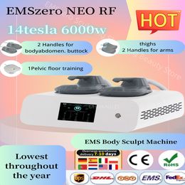 EMSzero Ventas calientes Emslim adelgazante Hi-emt Neo Nova 14 Tesla 6000W RF EMS Máquina para esculpir músculos corporales Equipo de estimulación pélvica Rf para salón 2023