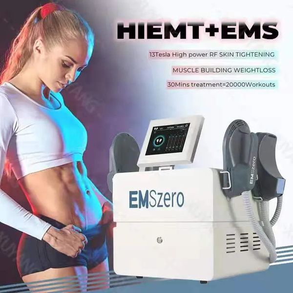 EMSzero Dernier 2023 14 Tesla EMS Body Sculpting Build Sculpt Machine Muscle Stimulate RF Fat Removal Equipment