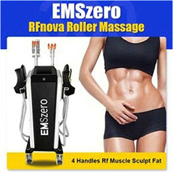 EMSZERO Muscle Massage Appareil de réduction de graisse 7 en 1 14 Tesla 6500W La marque EMS utilise une opération rapide Relaxation sportive Repos Machine Rouleau Certificat CE 4 poignées