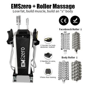 Emszero Spiertraining Afslanken 14 Tesla RF Verticaal Afslanken 2 in 1 EMSZERO Plus Roller Apparatuur 6 Handvatten Vetafbraak Spierversterker