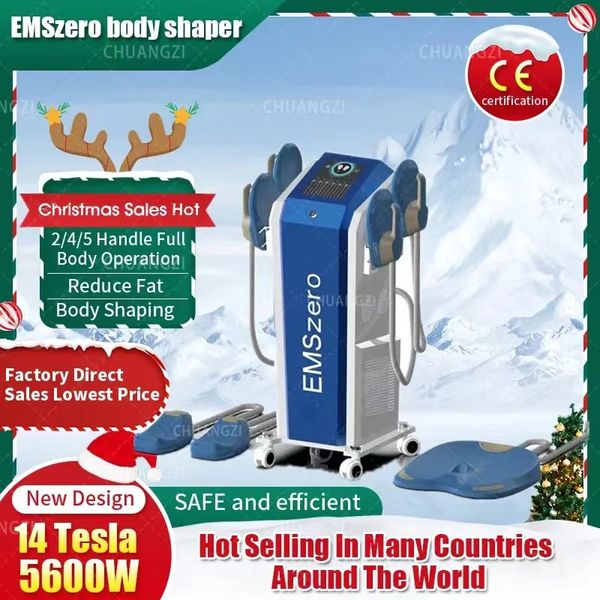 Emszero NEO 14 Tesla Máquina de contorno corporal Emsslim Fitness Hi-emt Body Sculpt Pérdida de grasa con 4 manijas construye músculo pélvico