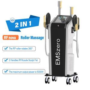 EMSzero Roller masaje EMSlim NEO 2 en 1 EMS músculo esculpir máquina de adelgazamiento HIEMT Muscle Stimulator 2/4 manijas con RF moldeador corporal pérdida de peso equipo de salón de belleza