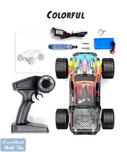 O1 2.4G RC Car, 4WD Climbing Offroad Truck, Boy Toy, 1:18 Big Tire Monster, High Speed 36-KM/H, Suspension à quatre roues, Cadeau de Noël pour enfant, USEU