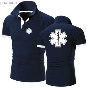 EMT Paramedicus Emergency Medical 2023 Heren Nieuwe Zomer Hot Hoge Kwaliteit Eenvoud Shirt Business Casual Polo's Katoenen Tops HKD230825