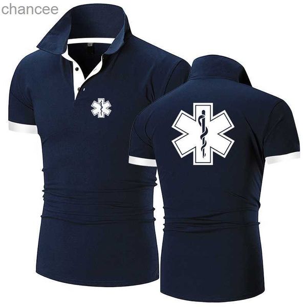 EMT Paramedic Urgence Médicale 2023 Hommes Nouvel Été Chaud Haute Qualité Simplicité Chemise Affaires Casual Polos Coton Tops HKD230825