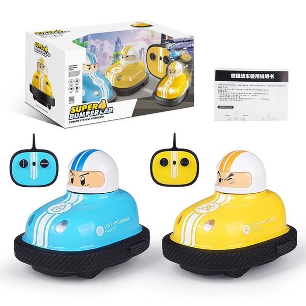 ST5 Cute Cartoon Remote Control Bumper Car, Pop Up Dolls, 360ﾰ Rotate, Parent-child Interactive Toy, Birthday Christmas Kid Gifts,2-1