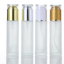 Emulsie glazen fles transparante sproeiprukt glazen fles toner cosmetische vloeibare fundering fles